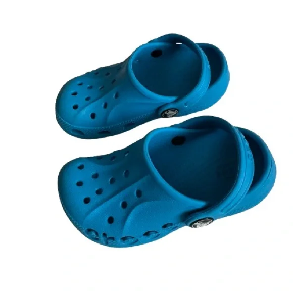 CROCS Toddler Boy's Sz 10 Bright Blue Slip-On Robber Clogs Water Shoes - Picture 1 of 13